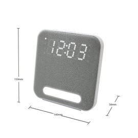 HANNLOMAX HX-152CR Alarm Clock Radio, PLL AM/FM Radio, Digital Clock with Dual Alarm, Night Light. (Grey)