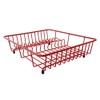 Delfinware 2034 RD Dish Drainer, Metal, Red, 37 x 33