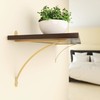 Knape & Vogt Shelf Bracket, Satin Gold, 12-inches, Holds Up