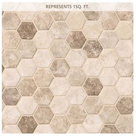 Sandhills Hexagon 12 in. x 12 in. x 6 mm Recycled Glass Mesh-Mounted Mosaic Tile (2" Hexagon Mosaic Chips)