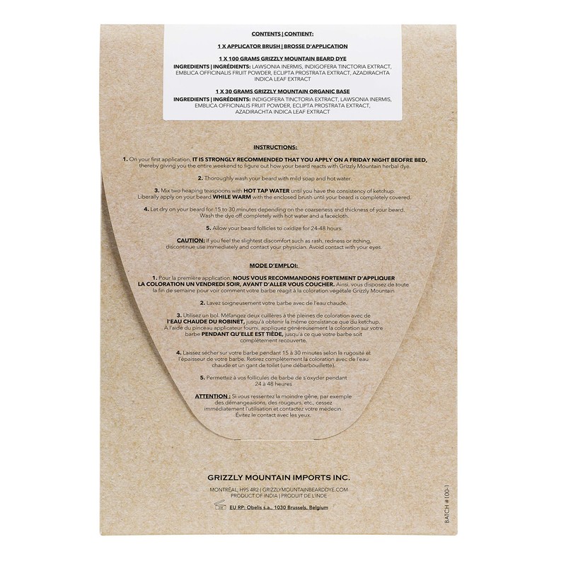 Organic & Natural Light Brown Beard Dye