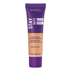 Rimmel London Stay Matte Liquid Mousse - 102 Light Buff - Foundation, Lightweight, Shine Control, Oil-Free, 1oz