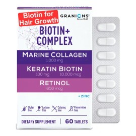 Granions Biotin+ Complex 10000mcg Biotina Colágeno Vitaminas 60 Tabletas