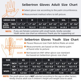 Seibertron SPS-4 Winter Unisex Touchscreen Road Racing Motorcycle MTB Sports Gloves Also fit BMX MX ATV Mountain Bike Bicycle Cycling Off-Road/Dirt Bike Motocross etc Full Finger Adult White XXL