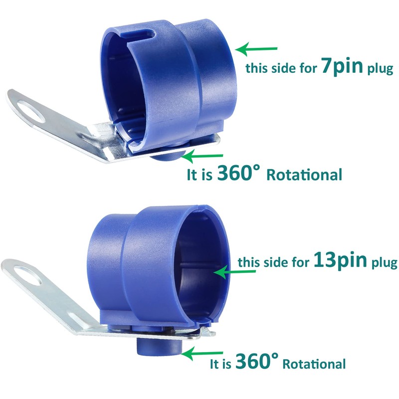 AGRISHOP 13-Pin Trailer Socket and 13-Pin Trailer Plug, 12 V