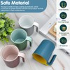 NAROSEBE Set of 4 Coffee Cups Plastic Cups Set 450