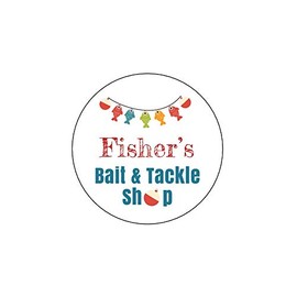 Bait & Tackle Shop Stickers - Set of 12
