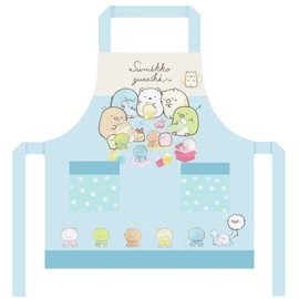 Salonge Sumikko Gurashi 01520-01 Children's Apron (43.3 inches (110 cm) 878050 Kids Apron, Light Blue, Sumikko Gurashi Free Size