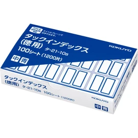Kokuyo Label Tack Index, Economy Pack, Medium, 12 Pieces x 100 Sheets, Blue, TA-21-10B