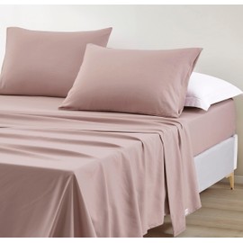 Chezmoi Collection Soft Washed Twin Bed Sheet Set - 3-Piece Brushed Microfiber Wrinkle & Fade Resistant 14-Inches Deep Pocket Sheets & Pillowcases Set - Twin, Woodrose