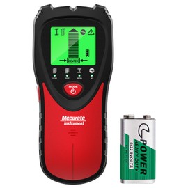Mecurate 5-in-1 Stud Finder with LCD Display, Wall Scanner for Studs, Metal, AC Wires Detection, Lightweight & Durable, Perfect for Homeowners & DIY Projects(Red)