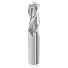 EANOSIC - Broca espiral de corte ascendente de 3 flujos con vástago de 1/2 pulgadas, diámetro de corte de 1/2 pulgadas, longitud de corte de 1-1/4 pulgadas, fresadora CNC de carburo para mortajas de madera, grabado (longitud total de 3 pulgadas)