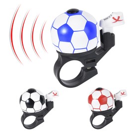 KASESSS 3Pieces Bike Bell, Football Shape Bicycle Bell, Small Scooter Bell, Bike Bells with Loud Sound, Creative Bell for Bike, Bike Horn for Adults or Kids, Bell Bike for Road Mountain Bikes Scooter