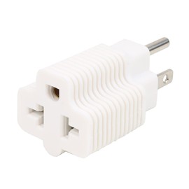 [4-in-1] 15 Amp Household AC Plug to 20 Amp T Blade Adapter,5-15P to 5-20R,5-15P to 6-15R,5-15P to 6-20R, 4 in 1 AC Power Adapter,15A 125V to 20A 250V Adapter (White, 1)