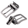 2 Pcs Single Prong Square Belt Buckle Replacement, Men Metal