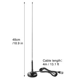 (462-467MHz)GMRS Mobile Antenna, Magnetic Base Mount Antenna with SMA Female & PL-259 Connector for BTECH Midland Motorola BaoFeng Cobra Uniden Retevis GMRS Handheld Mobile Radio Transceivers, Eifagur