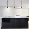 US Instock Modern Single Pendant Light Clear Glass Iron Matte