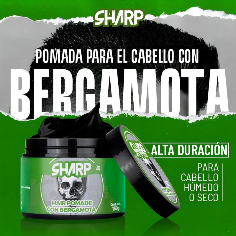 Pomada Para Peinar Y Fijar Cabello Con Bergamota Sharp 150g