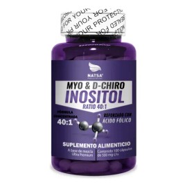 Myo & D-chiro Inositol 40:1, 100 Cápsulas, Ultra Concentrado, Combinación Perfecta, Equilibra tu Sistema Hormonal, Fertilidad, Ayuda al Sindrome de Ov