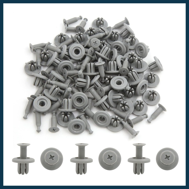 TUCKBOLD 50Pcs Plastic Push Pin Bumper Fender Rivets Expansion Screws