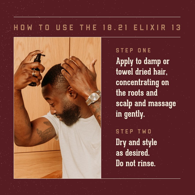 18.21 Man Made Elixir 13 Men's Styling and Thickening Treatment