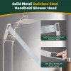Hibbent All Metal 10'' Rainfall Shower Head Combo,High Pressure Handheld