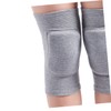 Baluue 2pcs Grey Exercise Knee Pads for Gym Safety Support
