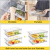 Greenby 4 Pack Refrigerator Organizer Bins with Pull-out Drawer Stackable