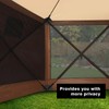 MASTERCANOPY Escape Shelter Side Panel with Window (12x12,Coffee)