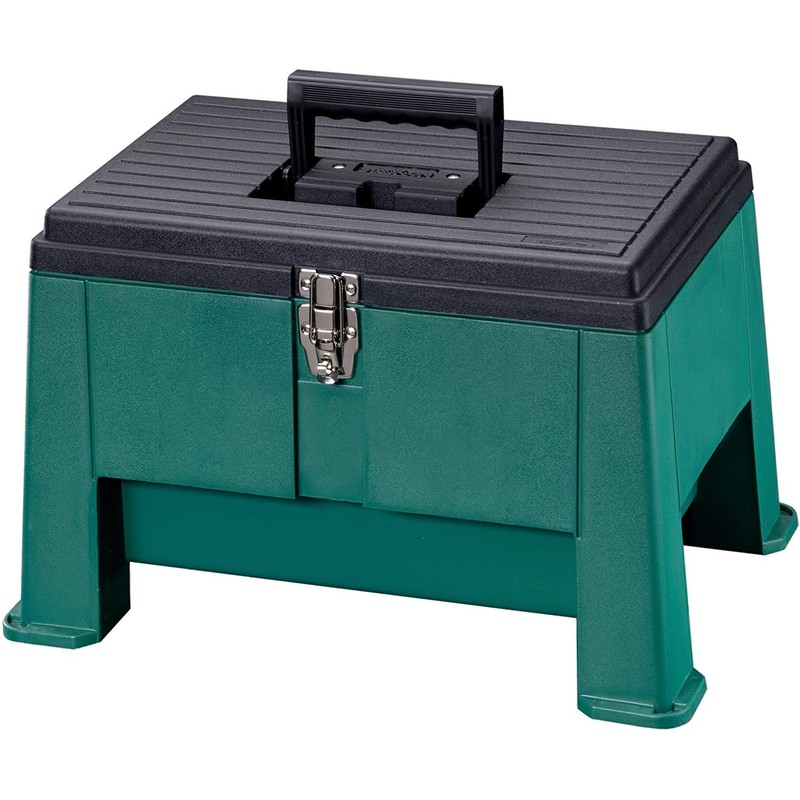 Step N Store, Step Stool Tool Box 20" Garden Green