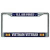 U.S. Air Force Vietnam Veteran Chrome License Plate Frame