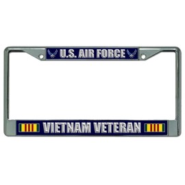 U.S. Air Force Vietnam Veteran Chrome License Plate Frame