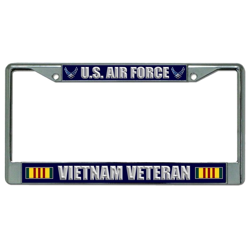U.S. Air Force Vietnam Veteran Chrome License Plate Frame