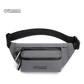 Mochila Cangurera Quanna Fitness Riñonera Deportiva Runner Gimnasio Bolso Bandolera Casual Para Hombre Gran Capacidad Es Un Buen Regalo Regalo Del Día De San Valentín Material Duradero Bolsa Gris