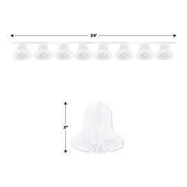 Tissue Bell Streamer (white) Party Accessory  (1 count) (1/Pkg)