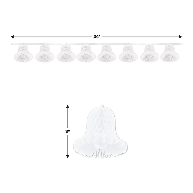 Tissue Bell Streamer (white) Party Accessory (1 count) (1/Pkg)