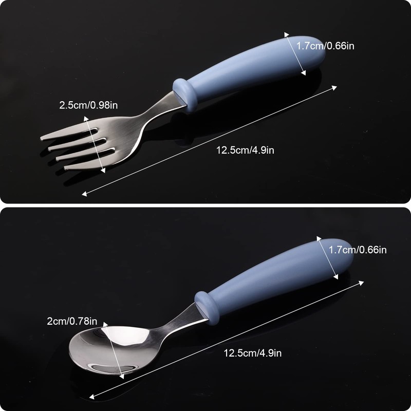Baby Fork and Spoon 3 Set,Toddler Utensils Spoons Forks Tableware