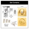 Pocket Door Lock with Key,Privacy Door Hardware Suitable for Bathroom