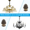 PATIKIL 25 x 36.5mm Lamp Finials Caps Knob, 1 Set