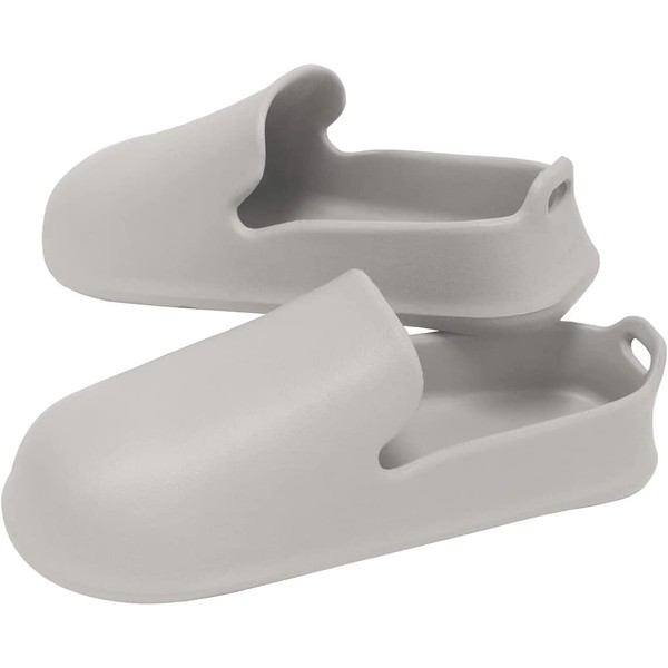 Marna W608GY Bath Slippers (Includes Hook Hole/Gray), Bath Boots, Bathroom Cleaning, Non-Slip, Floating Storage