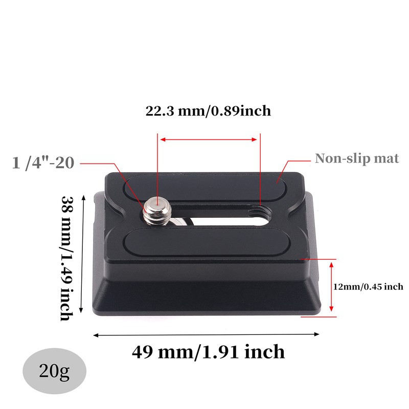 Hersmay Upper Quick Release Baseplate QR Plate Quick Release Plate