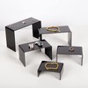 ihomecooker 6 Pc Black Metal Display Risers Showcase for Shoe