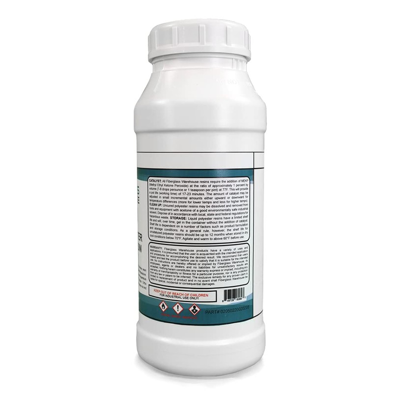 Fiberglass Warehouse Polyester Laminating Resin - Quart Kit- Marine Grade