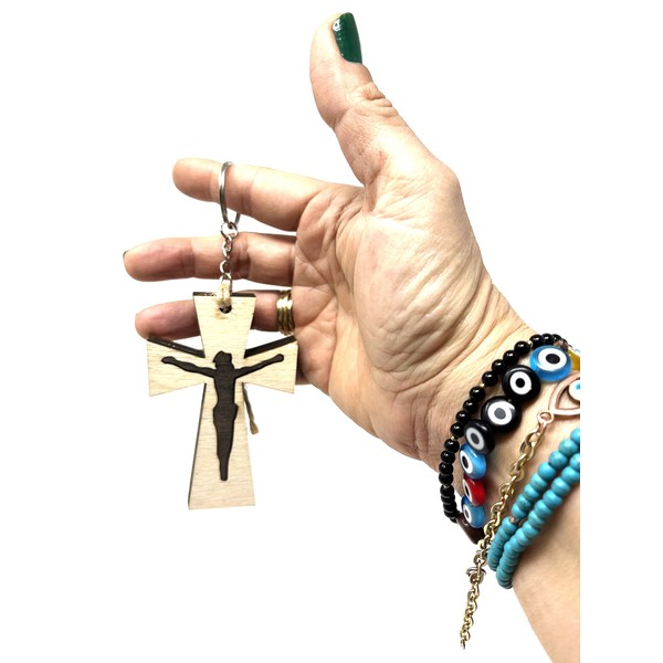 Wooden Cross Magnets | 2 PCS | Beautiful Handmade|Fridge Refrigerator