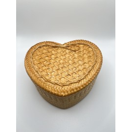 MIracle Thai Enterprises Heart Shaped Bamboo Basket for Sticky Rice