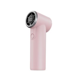 OPEESE Mini Portable Fan, 5-Speed, 2000mAh, Small Handheld Fan Rechargeable with Digital Display, Perfect for Hot Flashes, Travel, Walking and Makeup(Pink)