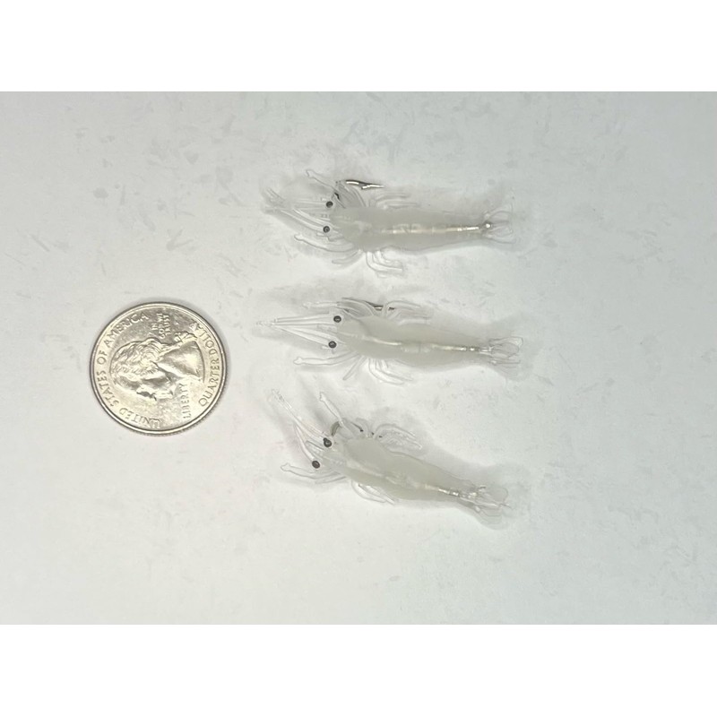 20 Pack tiny shrimps with hook fishing lures