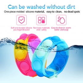 20 PCS Pop Bracelet it Fidget Toys, Fidget Bracelet for Christmas Party Bag Stocking Fillers, Decompression Wristband for Adults, Return Gifts, Fidgets Sensory Toys for Girls Boys