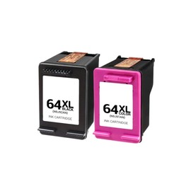 Compatible Ink Cartridge Replacement for HP N9J91AN, N9J92AN (64XL) Black & Tri-Color Ink Ctg (480 YLD) for use in 6220, 6222, 6222 All-in-On, 6230, 6232, 6234, 6255, 7120, 7130, 7134 (2 Pack)