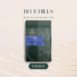 Luxmi Estates Blue Hills Organic CTC Assam Black Tea (50 Tea Bags) Caffeinated Tea Bags For A Morning Boost and Natural Energy, With Certified Organic Jodhpur Black Tea Blend